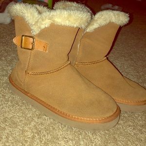 Brown Leather Warm Winter Boots